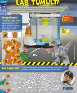LEGO Jurassic World Magazine Issue 28 + Velociraptor Minifigure P4-P5