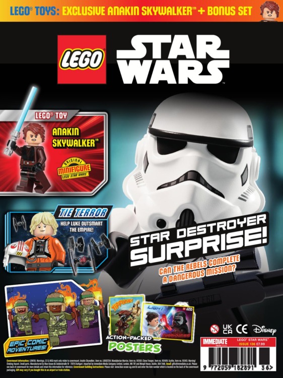 LEGO Star Wars Magazine Issue 136 + Exclusive LEGO Anakin Skywalker Minifigure & Lightsaber