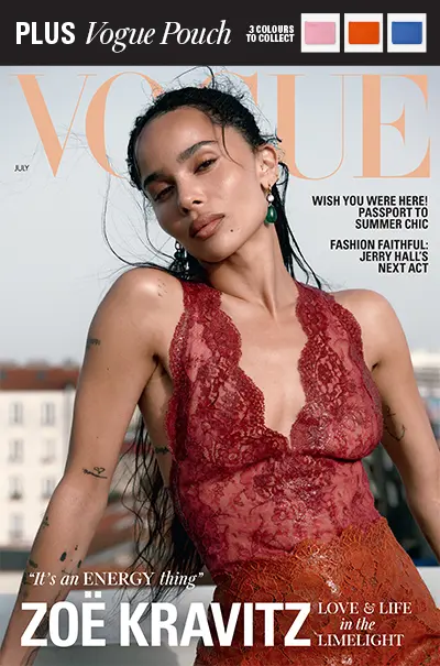 Vogue Magazine July 2026 Featuring Zoe Kravitz + Vogue Pouch