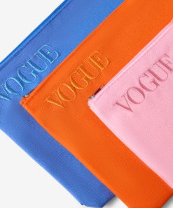 Vogue Magazine July 2026 Featuring Zoe Kravitz + FREE Vogue Pouch 3 Colours To Collect Banner Close Up