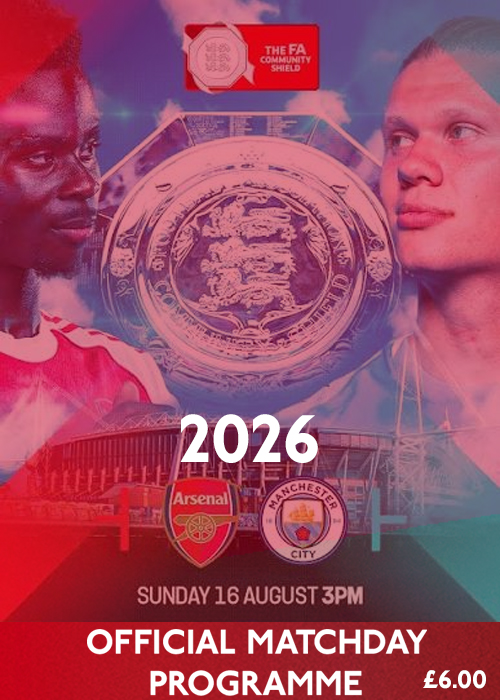 Official FA Community Shield Arsenal v Manchester City Match Programme