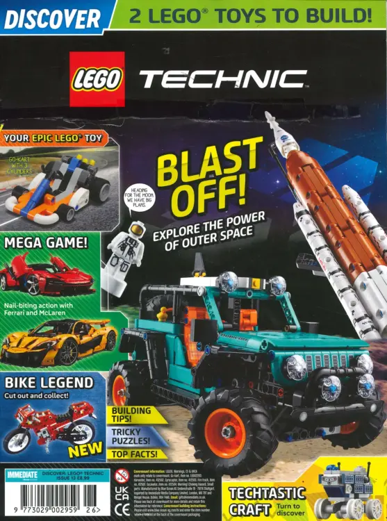 LEGO Discover Magazine Technic 13 + FREE LEGO Technic Toy