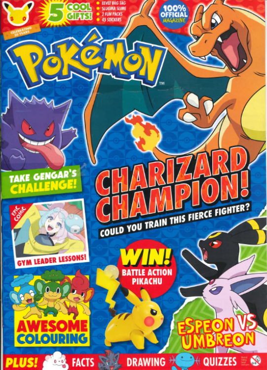 Pokemon Magazine Issue 123 + 5 Cool Gifts