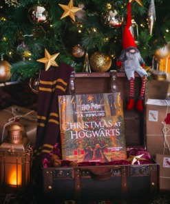 Christmas at Hogwarts Hardback Book - A joyfully illustrated gift book featuring text from ‘Harry Potter and the Philosopher’s Stone’ Inside Page Around Christmas Tree
