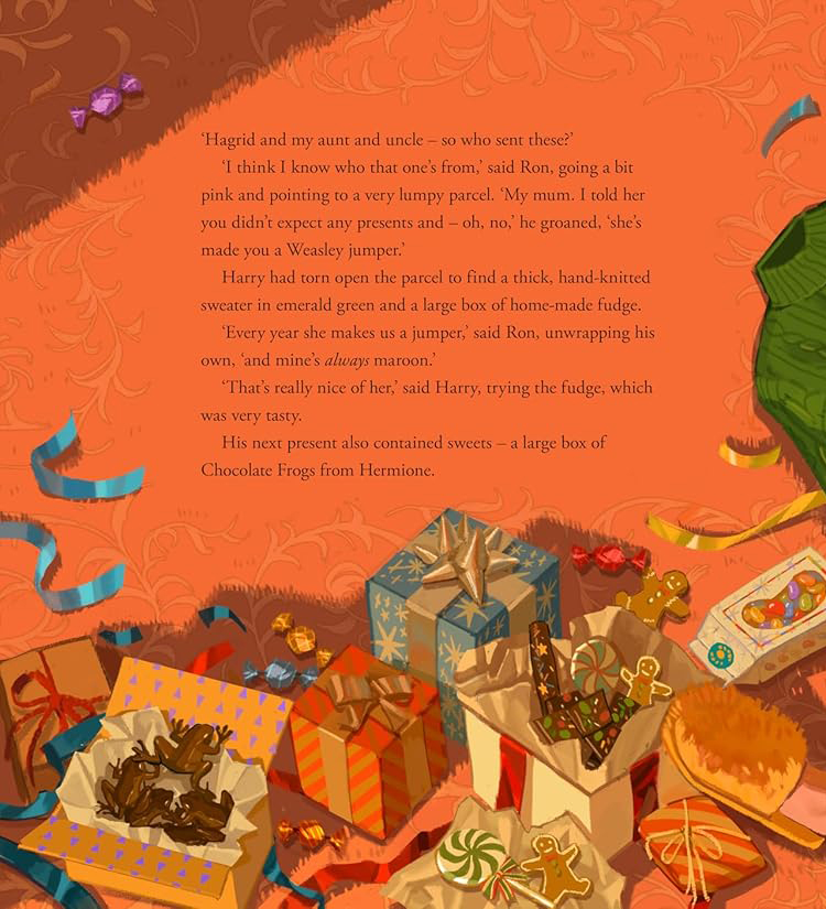 Christmas at Hogwarts Hardback Book - A joyfully illustrated gift book featuring text from ‘Harry Potter and the Philosopher’s Stone’ Inside Page 1