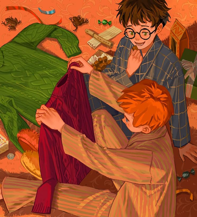 Christmas at Hogwarts Hardback Book - A joyfully illustrated gift book featuring text from ‘Harry Potter and the Philosopher’s Stone’ Inside Page 2