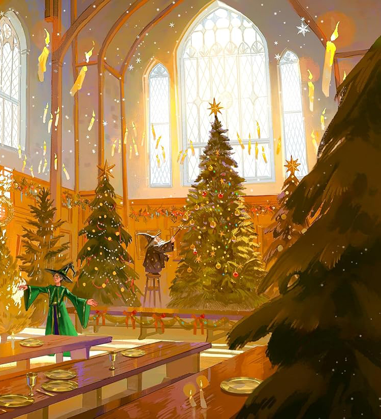 Christmas at Hogwarts Hardback Book - A joyfully illustrated gift book featuring text from ‘Harry Potter and the Philosopher’s Stone’ Inside Page 4