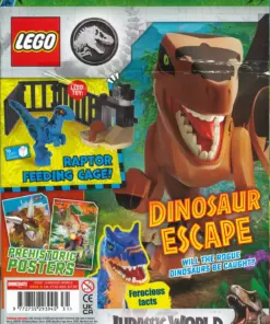 LEGO Jurassic World Magazine Issue 31 + Raptor Feeding Cage LEGO Minifigure