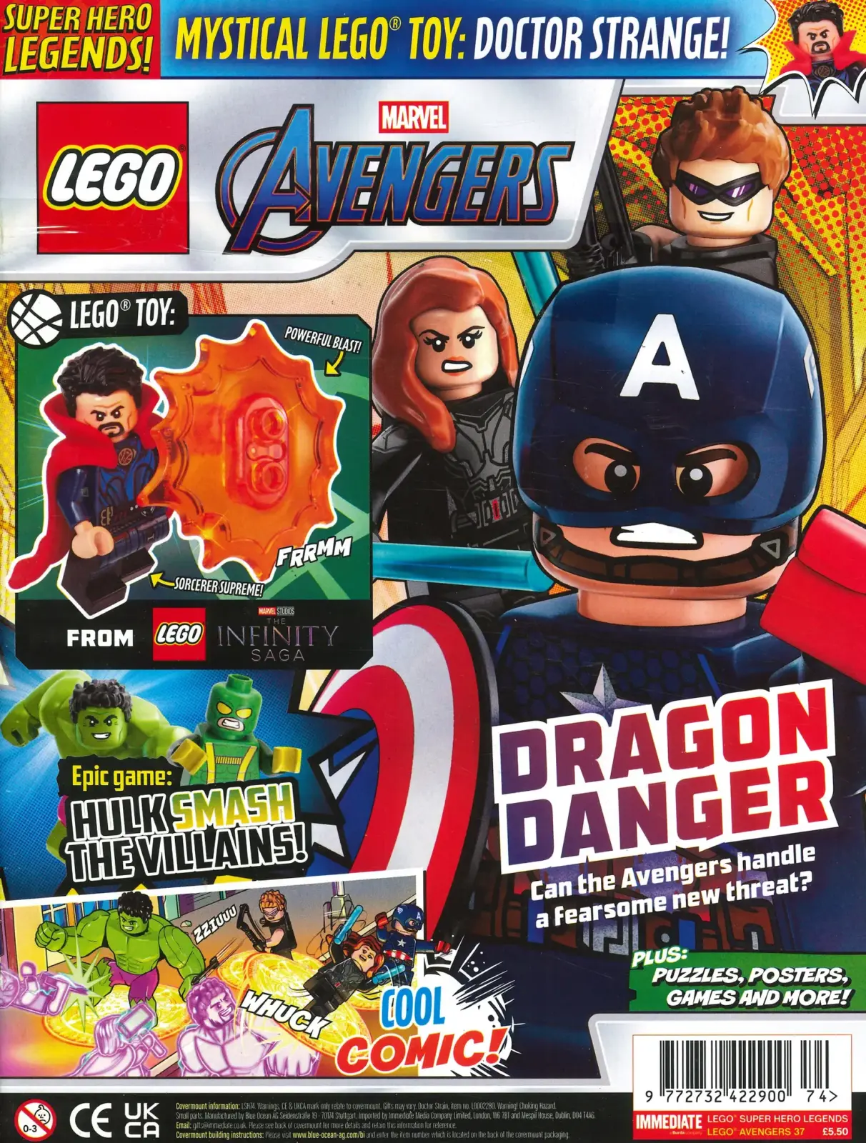 LEGO Super Hero Legends Magazine Avengers Issue 37 + Doctor Strange LEGO Minifigure